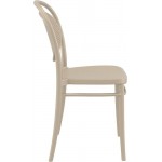 Marcel στοιβαζόμενη καρέκλα πολυπροπυλενίου σε μπεζ χρώμα 45x52x85 εκ
