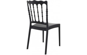 Napoleon στοιβαζόμενη καρέκλα πολυπροπυλενίου σε μαύρο χρώμα 45x55x92 εκ