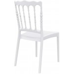 Napoleon στοιβαζόμενη καρέκλα πολυπροπυλενίου σε λευκό χρώμα 45x55x92 εκ