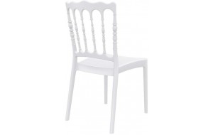 Napoleon στοιβαζόμενη καρέκλα πολυπροπυλενίου σε λευκό χρώμα 45x55x92 εκ