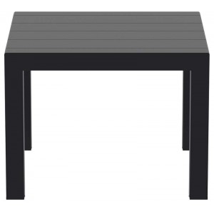 Vegas επεκτεινόμενο τραπέζι πολυπροπυλενίου εξωτερικού χώρου σε μαύρο χρώμα 100-140x100x75 εκ