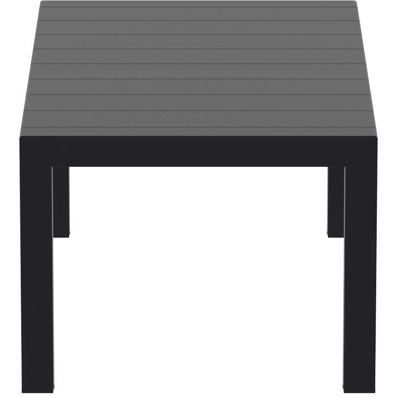 Vegas επεκτεινόμενο τραπέζι πολυπροπυλενίου εξωτερικού χώρου σε μαύρο χρώμα 180-220x100x75 εκ