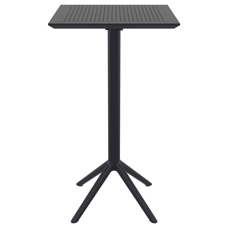 Sky τετράγωνο πτυσσόμενο τραπέζι μπαρ πολυπροπυλενίου σε μαύρο χρώμα 60x108 εκ