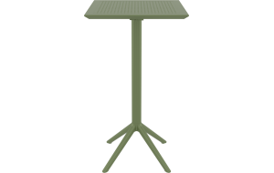 Sky τετράγωνο πτυσσόμενο τραπέζι μπαρ πολυπροπυλενίου σε πράσινο χρώμα 60x108 εκ