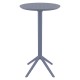 Sky στρογγυλό πτυσσόμενο τραπέζι μπαρ πολυπροπυλενίου σε γκρι χρώμα 60x108 εκ