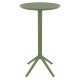 Sky στρογγυλό πτυσσόμενο τραπέζι μπαρ πολυπροπυλενίου σε πράσινο χρώμα 60x108 εκ