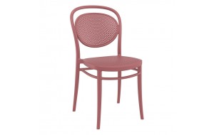 Marcel στοιβαζόμενη καρέκλα πολυπροπυλενίου σε ροζ χρώμα 45x52x85 εκ