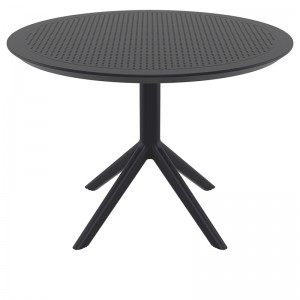 Sky στρογγυλό τραπέζι πολυπροπυλενίου σε μαύρο χρώμα 105x74 εκ