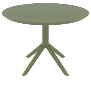 Sky στρογγυλό τραπέζι πολυπροπυλενίου σε πράσινο χρώμα 105x74 εκ