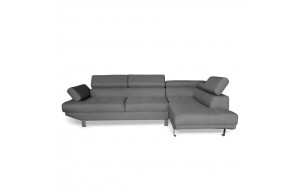Corner γωνιακός καναπές με αριστερή γωνία και ύφασμα σε γκρι χρώμα 250x153x70/84 εκ