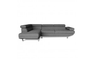 Corner γωνιακός καναπές με δεξιά γωνία και ύφασμα σε γκρι χρώμα 250x153x70/84 εκ