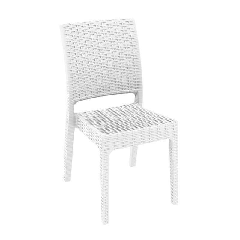 Florida λευκή καρέκλα από πολυπροπυλένιο 45x52x87 εκ