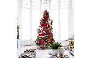 The Christmas Couple ολοκληρωμένη πρόταση στολισμού με δέντρο, 100 στολίδια και 800 led σε ύψος 240 εκ