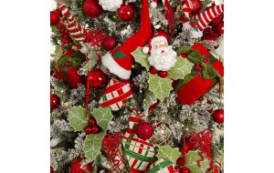 The Christmas Kiss ολοκληρωμένη διακόσμηση Χριστουγεννιάτικου δέντρου με 134 στολίδια