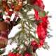 Happy Reindeer έτοιμο στολισμένο Χριστουγεννιάτιο στεφάνι full plastic με λαμπάκια 90 εκ