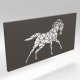 Μεταλλικό κάδρο τοίχου με άλογο σε τρία χρώματα 50x2x25 εκ