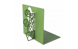 Μεταλλικός διακοσμητικός βιβλιοστάτης κάκτος σε πράσινο ή μπεζ χρώμα 15x20x20εκ