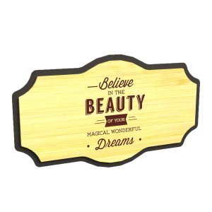 Διακοσμητικό κάδρο Beauty από μέταλλο και ξύλο 35x5x20 εκ