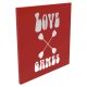 Διακοσμητικό κάδρο Τοίχου Love Games σε κόκκινο χρώμα 35x2x35 εκ