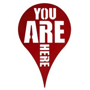 Διακοσμητικό τοίχου You are Here σε δύο χρώματα 30x50 εκ
