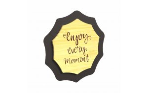 Enjoy every moment κάδρο διακοσμητικό από μέταλλο και ξύλο 18x5x19 εκ