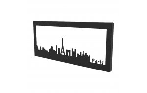 Μεταλλικό διακοσμητικό κάδρο τοίχου Paris skyline 35x2x15 εκ