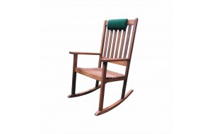 Κουνιστή πολυθρόνα από ξύλο meranti με μαξιλάρι