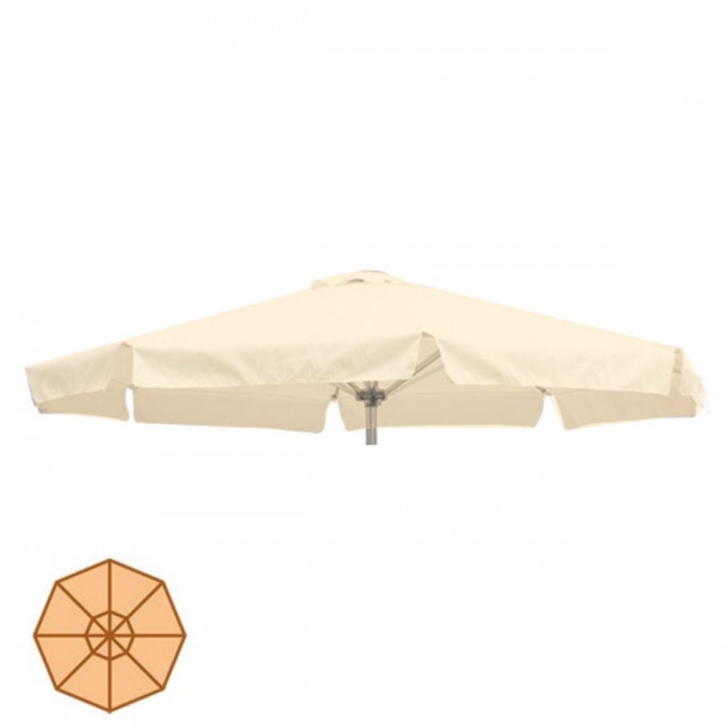 Ανταλλακτικό πανί ομπρέλας στρογγυλό σε εκρού χρώμα 300 εκ