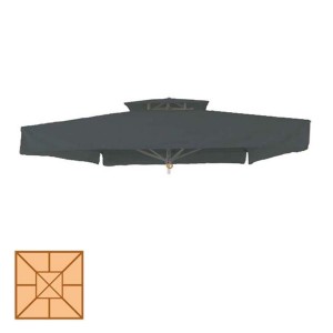 Αδιάβροχο ανταλλακτικό πανί ομπρέλας σε γκρι χρώμα 400x400 εκ