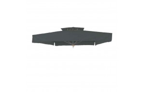 Αδιάβροχο ανταλλακτικό τετράγωνο πανί ομπρέλας σε γκρι χρώμα 400x400 εκ