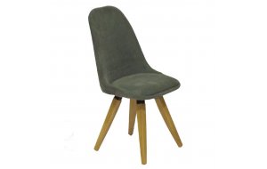 Dottore S retro καρέκλα με ξύλινα πόδια γκρι