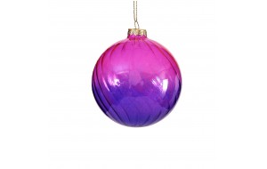Χριστουγεννιάτικη μπάλα σε ροζ μωβ απόχρωση 10 εκ