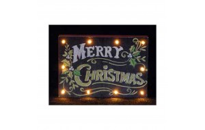 Φωτιζόμενη πινακίδα Merry Christmas 22x4x15 εκ