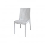 Dafne καρέκλα pp λευκή rattan look 46x55x85 εκ