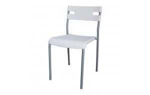 Swift καρέκλα pp λευκό βαφή silver