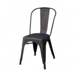 Relix καρέκλα μεταλλική antique black high 45x51x85 εκ