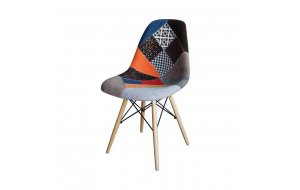 Art wood καρέκλα pp, με ύφασμα patchwork