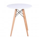 Art wood τραπέζι λευκό φ60x70 εκ