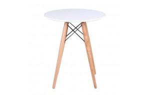 Art wood τραπέζι λευκό φ60χ68 εκ