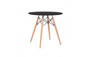 Art wood τραπέζι μαύρο φ80χ74 εκ