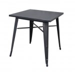 Relix τραπέζι μεταλλικό antique black 70x70 εκ