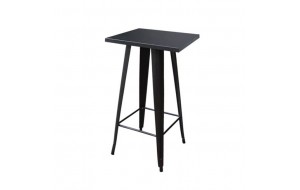 Relix τραπέζι bar μεταλλικό μαύρο 60x60x101 εκ