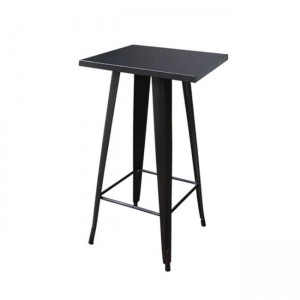 Relix τραπέζι bar μεταλλικό μαύρο 60x60 εκ.