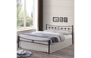 Dugan κρεβάτι διπλό μεταλλικό σφυρήλατο σε μαύρο χρώμα 150x200 εκ