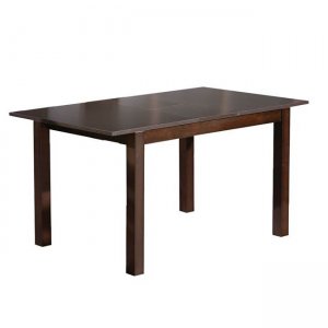 Miller τραπέζι επεκτεινόμενο σκούρο καρυδί χρώμα 120+30x80 εκ