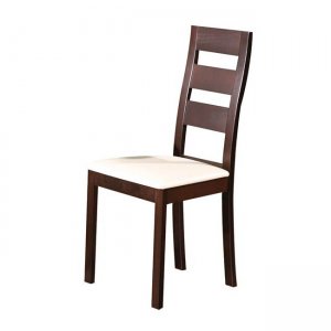Miller καρέκλα από οξυά σε σκούρο καρυδί και εκρού Κάθισμα
