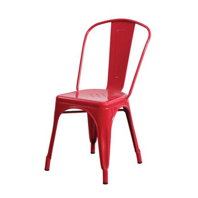 Relix καρέκλα μεταλλική κόκκινη ψηλή