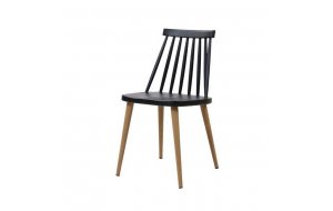 Lavida καρέκλα μεταλλική φυσικό, pp μαύρο