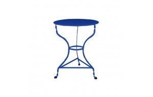 Παραδοσιακό τραπέζι καφενείου διαμέτρου 60cm μπλε