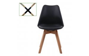 Martin καρέκλα pp μαύρο ξύλινο πόδι metal cross